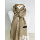 Cachecol Pashmina Unissex Liso 130g com Franjas