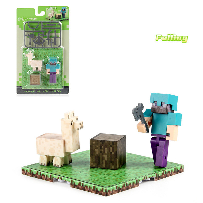 Blocos Magnéticos Colecionáveis Infantil estilo Minecraft – Conjunto de Montagem Educativo