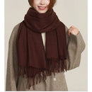 Cachecol Pashmina Unissex com Franjas em Poliéster 230g