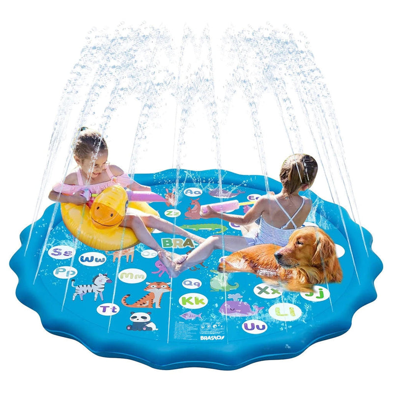 Piscina Infantil Inflável Sprinkler com Letras e Animais – Diversão e Aprendizado 100cm