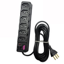 Régua de Tomadas Tripolar com Fusível  6 Entradas 10A