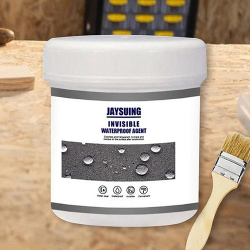 Selante Impermeabilizante Invisível 500g com Pincel – Revestimento Transparente Anti-Vazamento para Banheiros, Telhados e Paredes