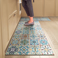 Tapete de Cozinha Estilo Azulejo – Antiderrapante, Impermeável e Fácil de Limpar